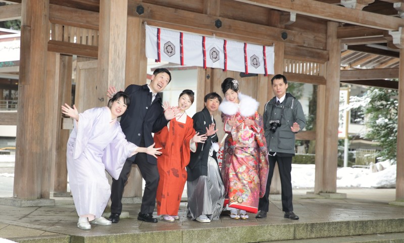 色打掛で集合写真!