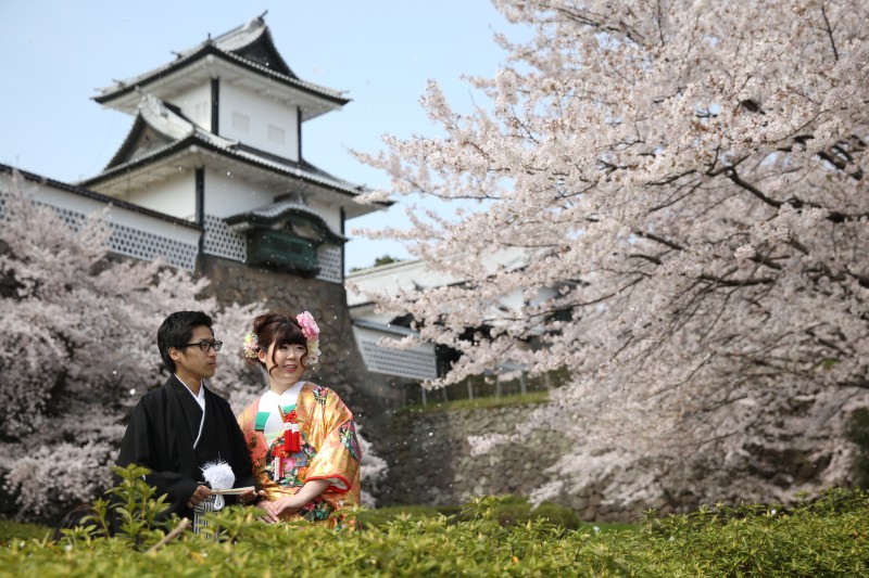 金沢　桜ロケーション撮影