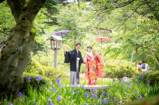 兼六園にて撮影