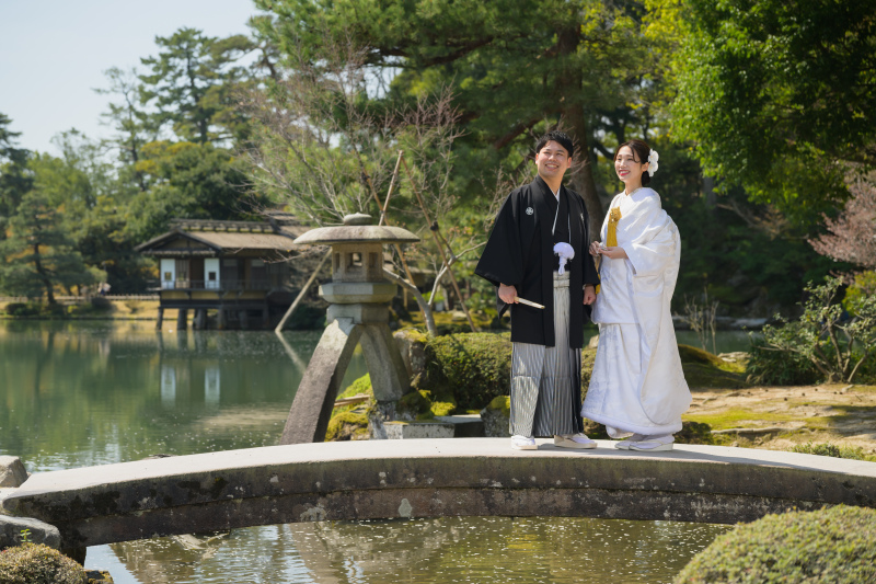 白無垢で兼六園