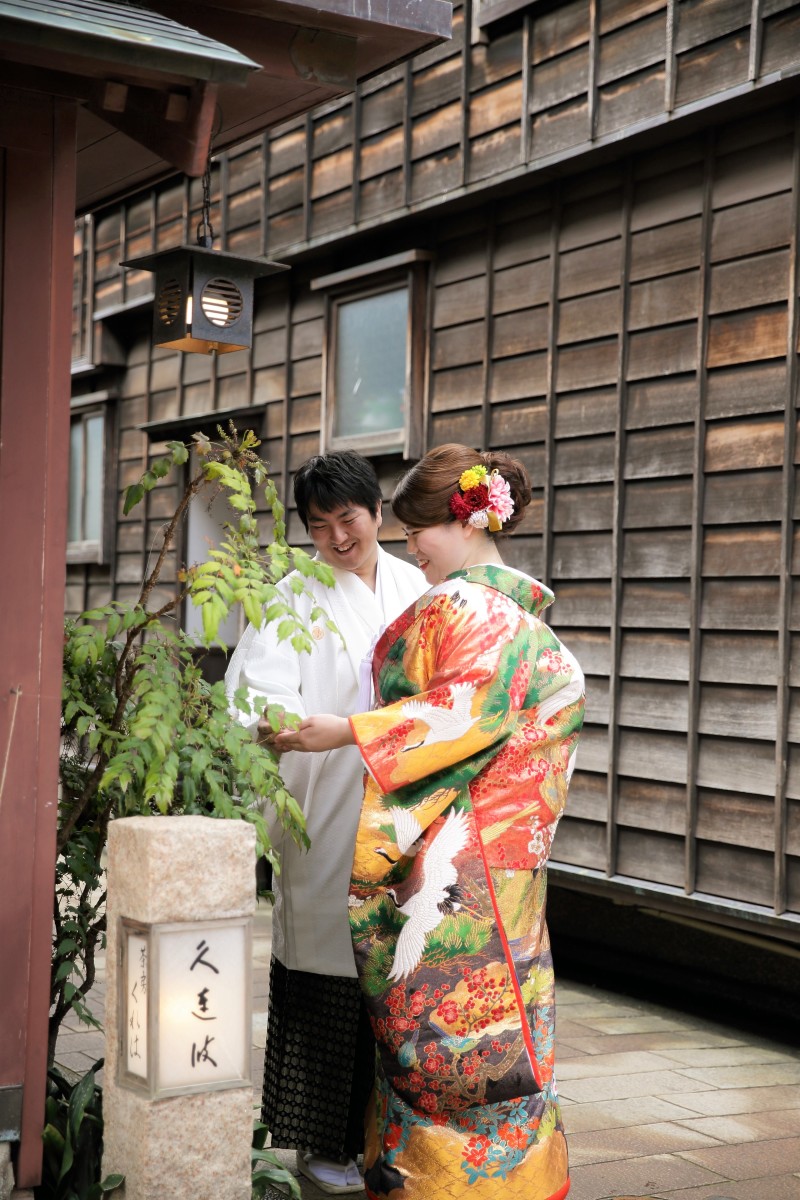 植木がある店先