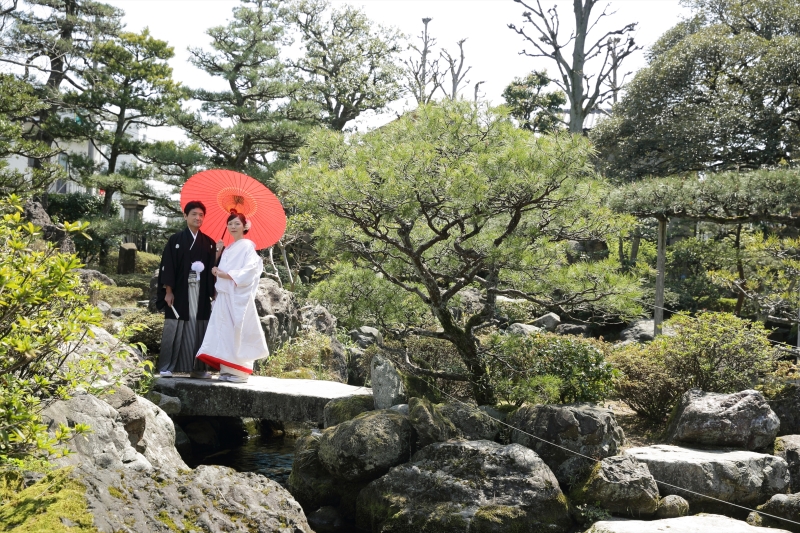 春の庭園撮影(白無垢)