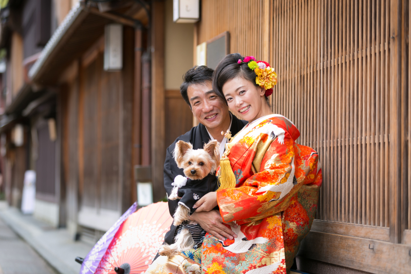 愛犬と一緒に