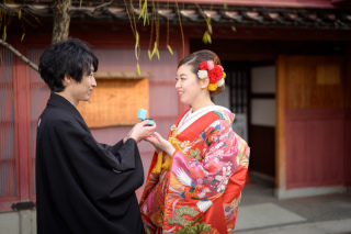 ひがし茶屋街とスタジオ撮影