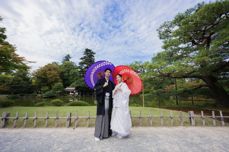 兼六園で撮影