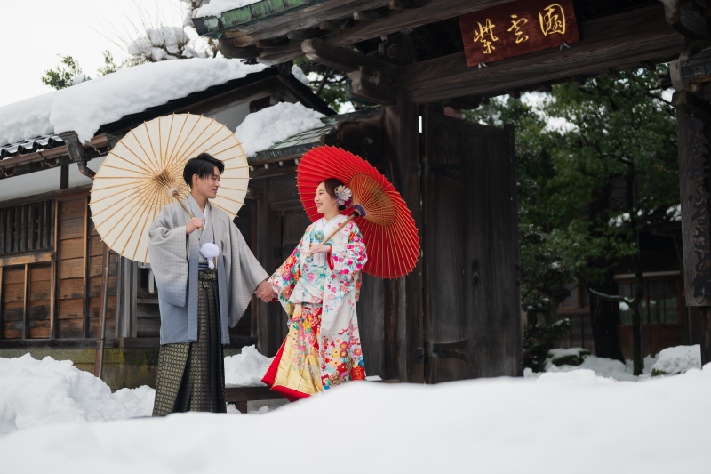 【レギュラープラン】和装1点★邸園プラン★雨でも安心・室内撮影と庭園撮影が楽しめる。室内では、お引き姿や正座姿の撮影も有!