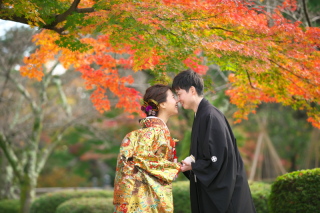 【90日早割プラン】和装1点　紅葉の兼六園スポットプラン！90日前迄の早期予約でパネルプレゼント（22,000円相当）