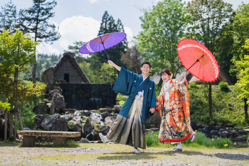 【紅葉プラン】【レギュラープラン】和装撮影「世界遺産白川郷ロケーションプラン」合掌造りの室内撮影や屋根裏部屋での撮影も可能。
