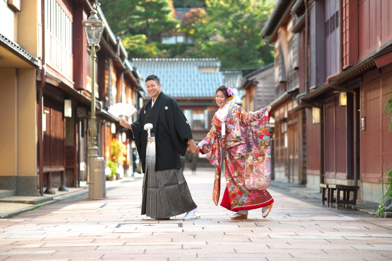 【レギュラープラン】和装ロケ撮影2カ所！金沢スポットプラン！兼六園とひがし茶屋街の2大スポットを衣装1着で撮影の金沢満喫プラン！