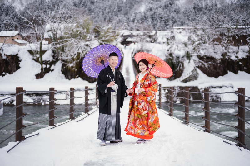 【紅葉プラン】【レギュラープラン】和装撮影「世界遺産白川郷ロケーションプラン」合掌造りの室内撮影や屋根裏部屋での撮影も可能。