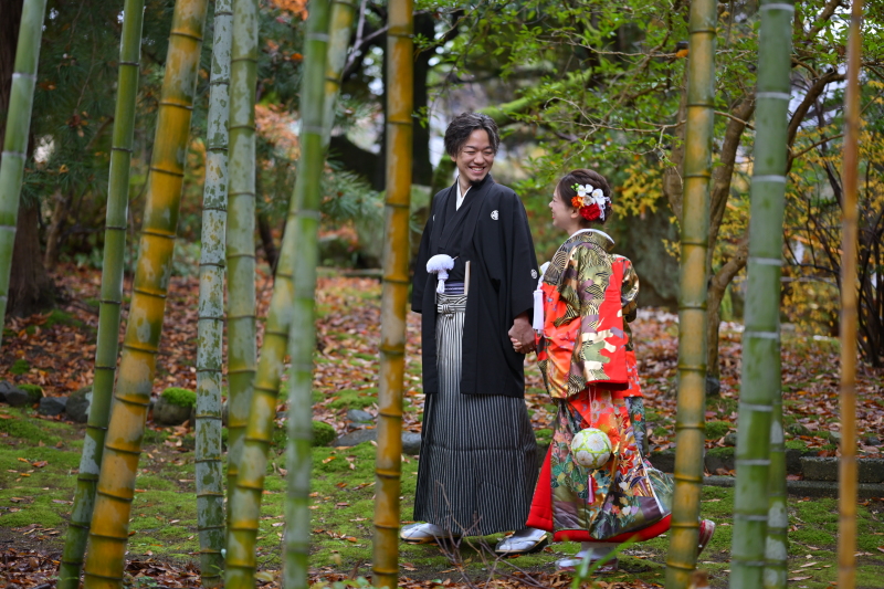 【まだ間に合う・紅葉プラン】和装1点・隠れた紅葉の名所「天徳院」撮影プラン。境内と和室撮影が可能、当社一押しスポット!