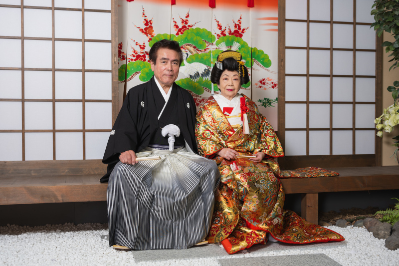 【シニアウエディングプラン】和装又は洋装、お好みの衣装で撮影、楽しい時間を過ごしてください。