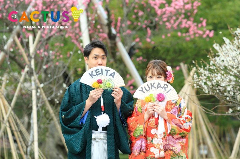 28 赤地桜に鶴飛翔