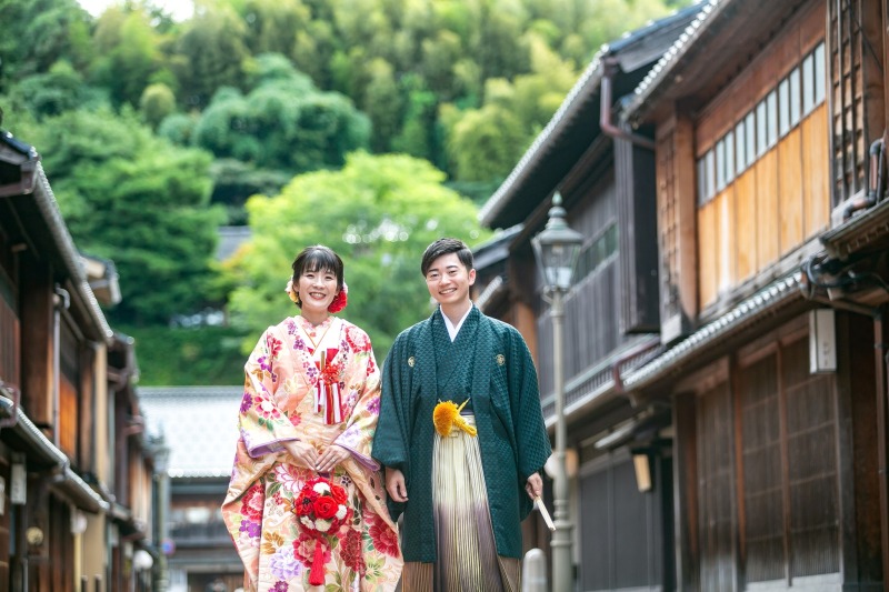 緑紋付