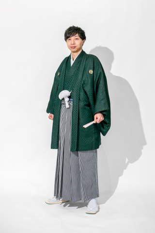 緑紋付