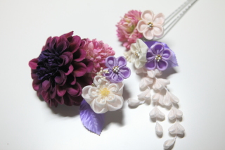 和装　髪飾り　つまみ細工５