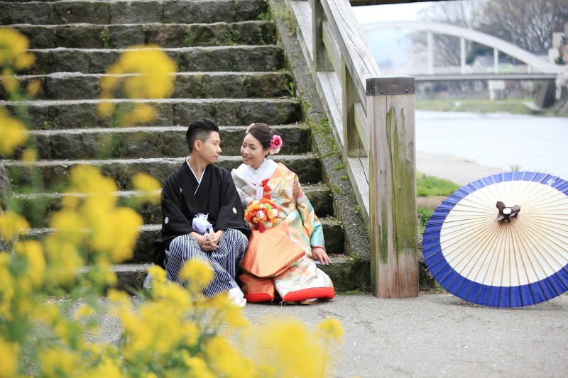 菜の花と一緒に