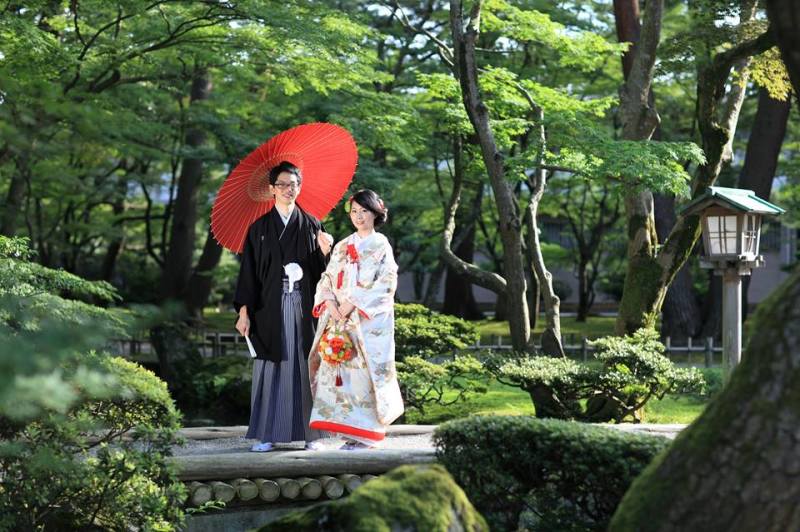 兼六園和装ロケーションフォト