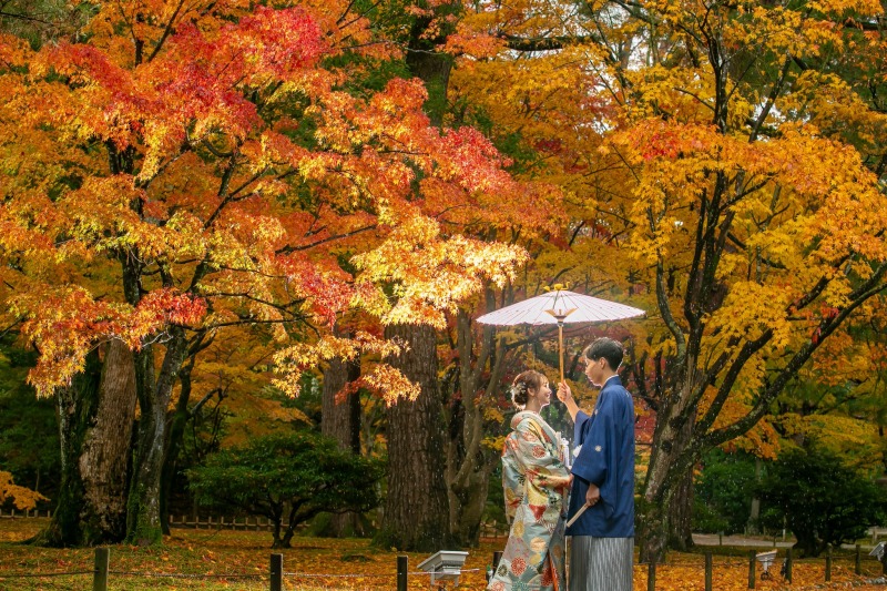 兼六園での紅葉撮影！