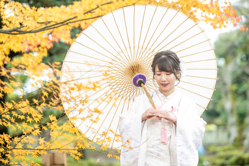 晩秋での兼六園・ 東茶屋街前撮りプラン