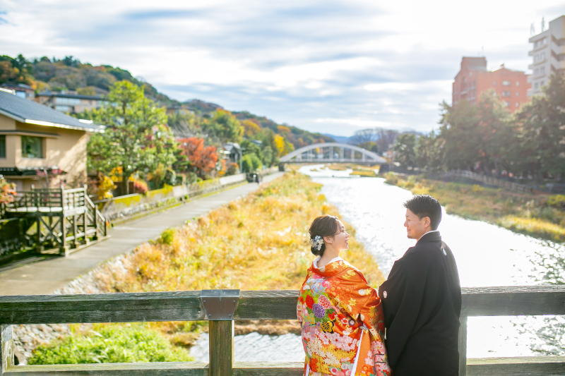 早朝の浅野川にて