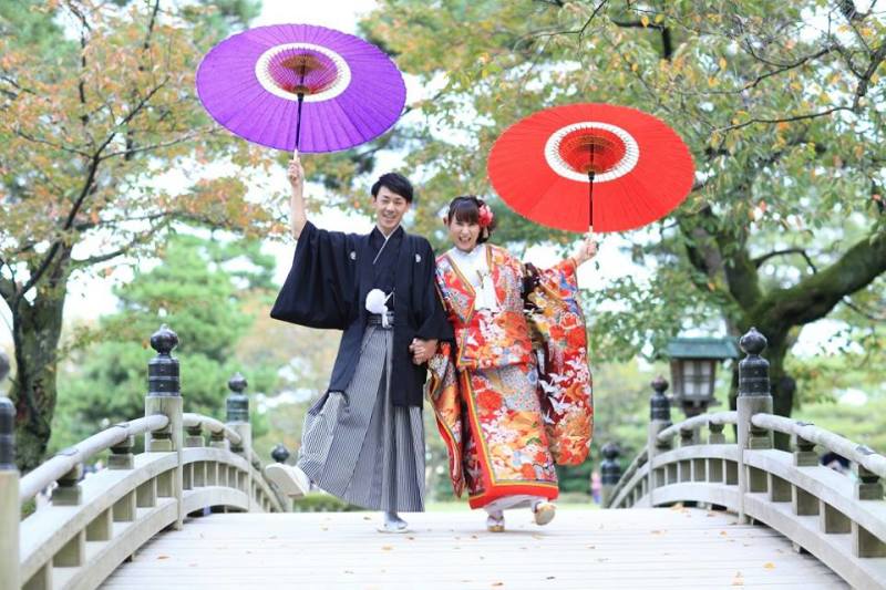 兼六園和装ロケーションフォト