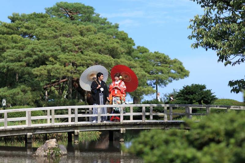 兼六園和装ロケーションフォト