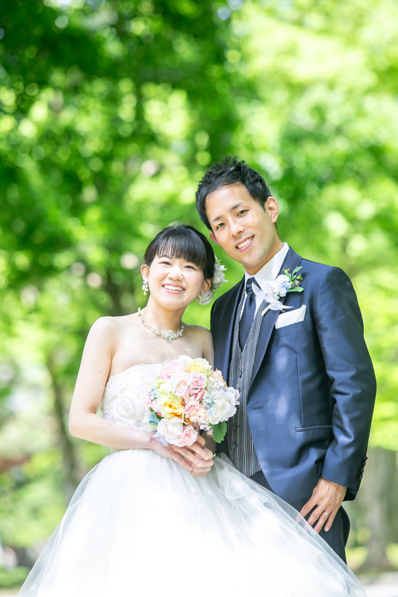 幸せいっぱいの表情で