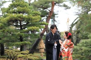 兼六園色打掛ロケーションフォト