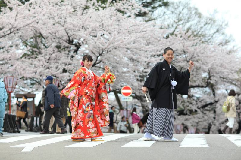 横断歩道にて