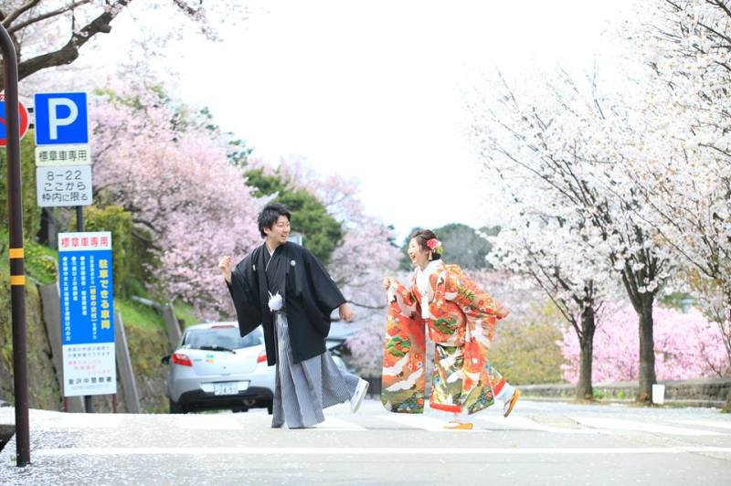 兼六園和装ロケーションフォト・桜