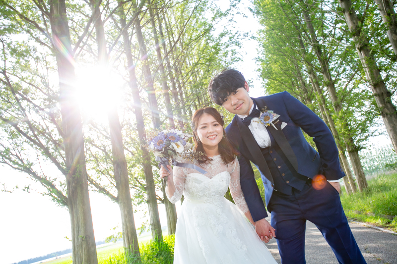 メタセコイアの並木道で