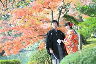 兼六園紅葉ロケーションフォト