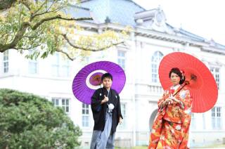 兼六園和装桜ロケーションフォト