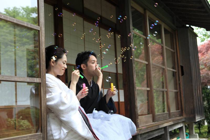 シャボン玉吹いた