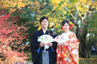 色打ち掛け和装ロケーションフォト