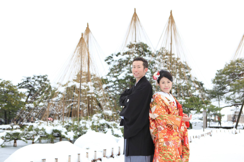 冬の兼六園の代名詞「雪つり」