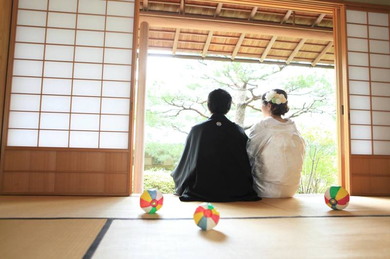 和室の一角にて