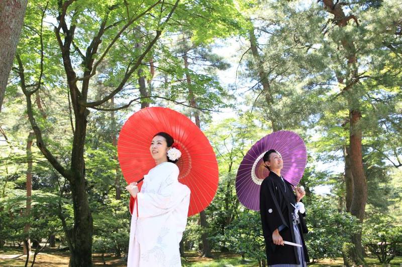 番傘をお持ちいただき