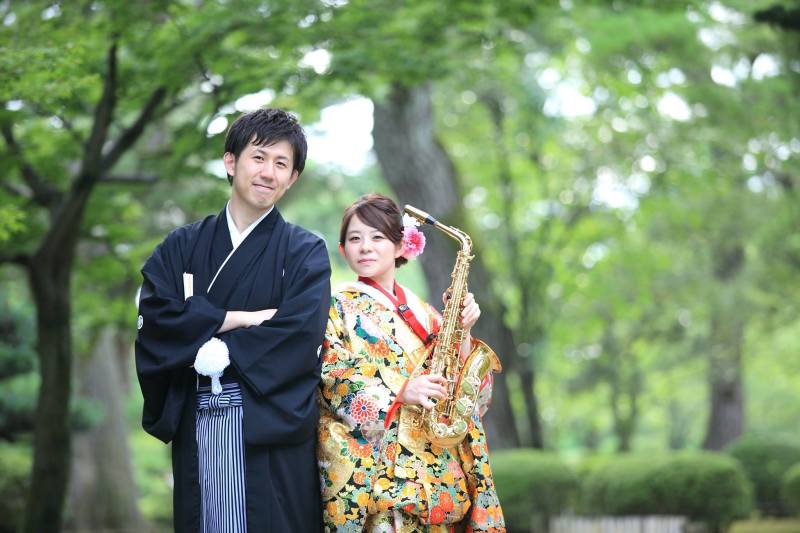 お気に入りの楽器と一緒に