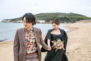 片野海岸・加佐の岬でのドレスロケーションフォト