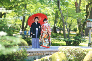 兼六園・和室庭園にて