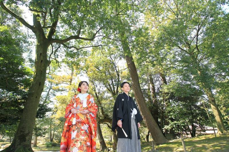 兼六園和装ロケーションフォト