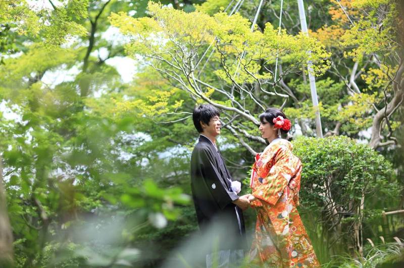 和室庭園・新緑にて