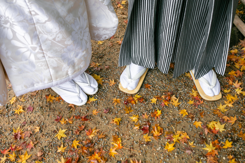 足元に広がる秋の印