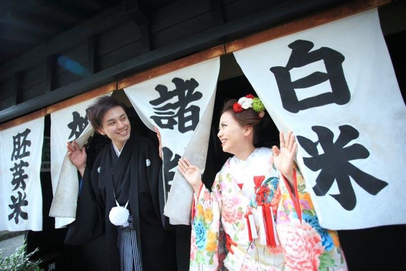 のれんからこんにちは！