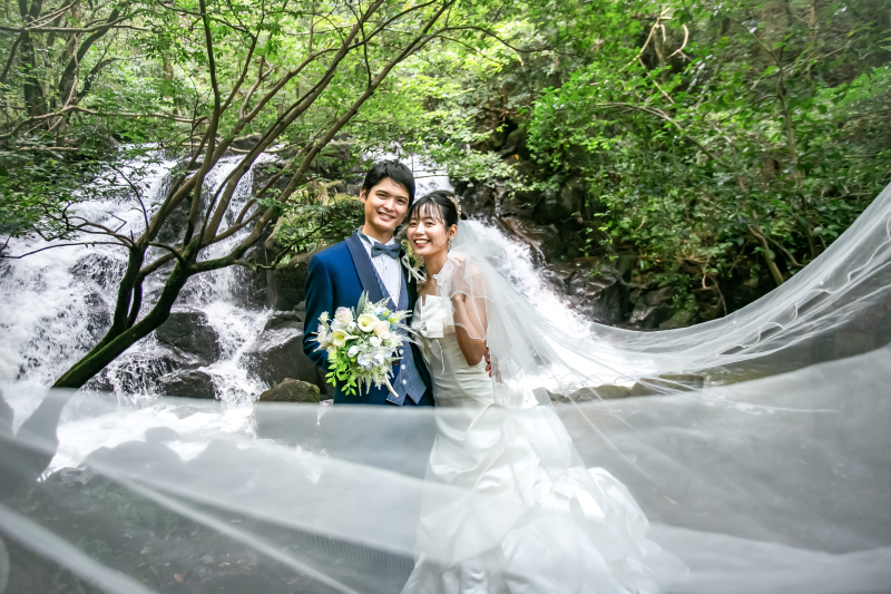 ロングベールに包まれながら