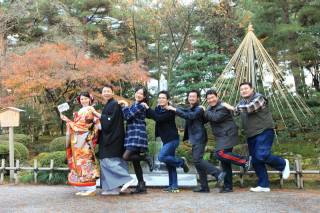 友人と一緒に♪和装ロケーションフォト