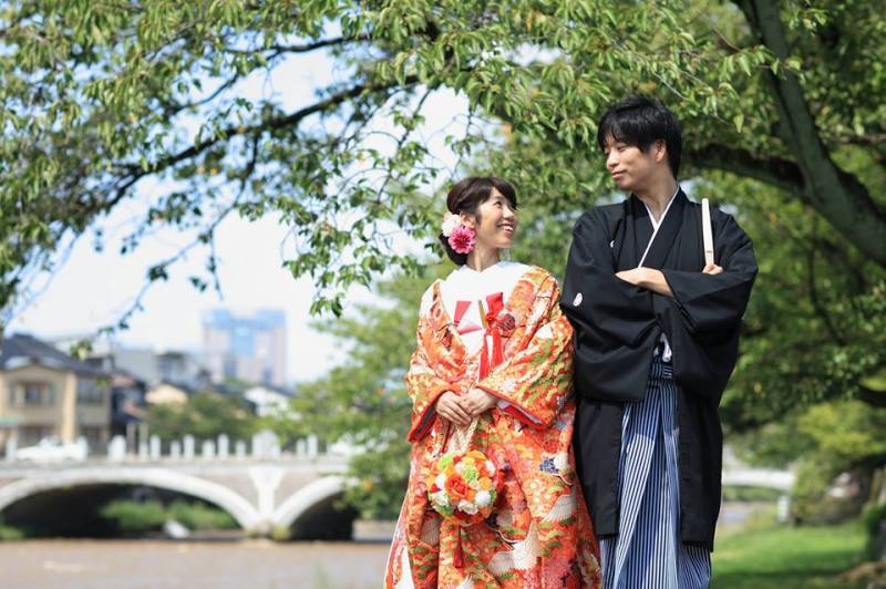 浅野川沿いにて