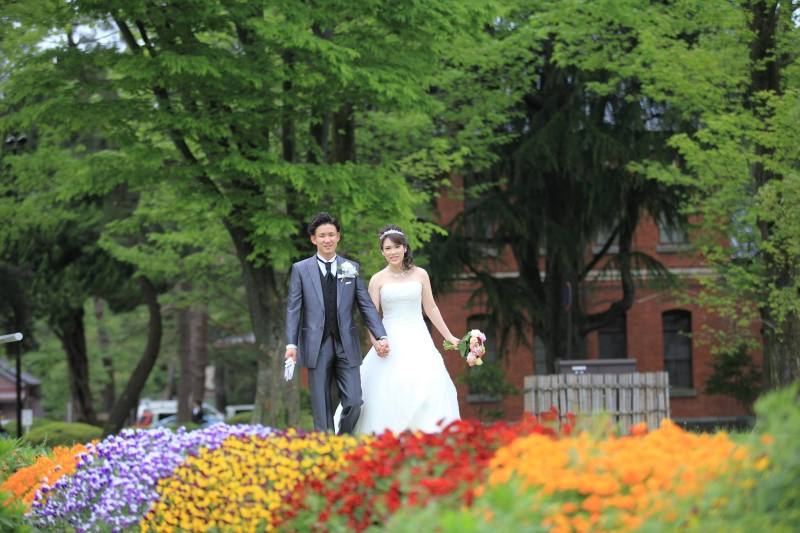 お花畑の中で♪